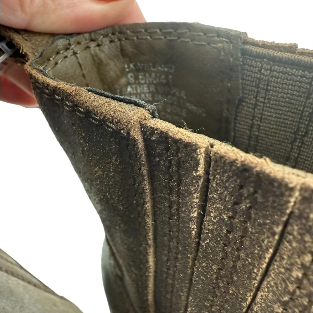 Lucky Brand Wilano Brown Distressed Suede Slip On Wedge NWOB Size 10